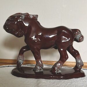 Vintage Cottagecore Horse Sculpture, Pottery